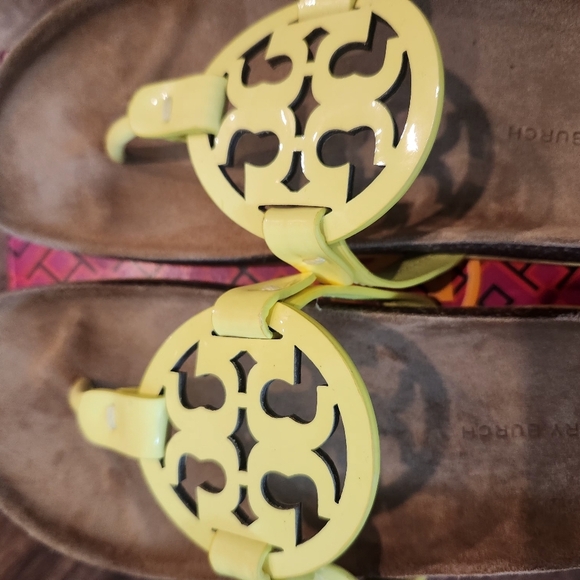 NIB Tory Burch Miller Cloud Soft Patent leather And Cork Sandal - Picture 5 of 6